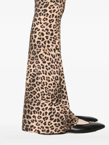 Pantaloni Maje cu imagine cu model leopard maro