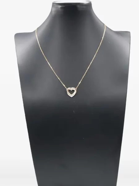 Colier Cartier cu motiv cu inimi auriu