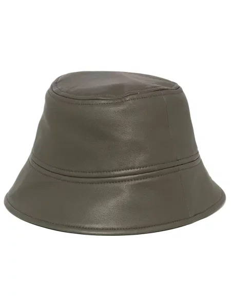 Pălărie Yves Salomon din piele verde