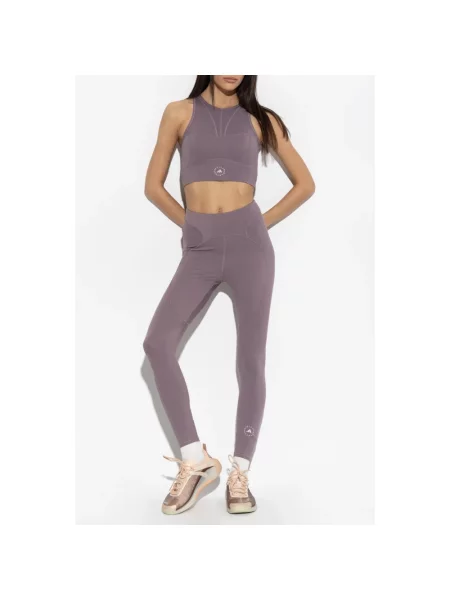 Legginsy Adidas By Stella Mccartney na siłownię fioletowe