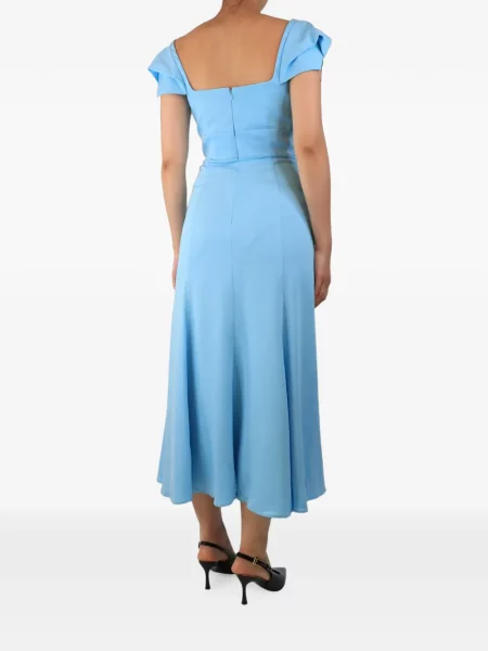 Rochie midi Roland Mouret albastru
