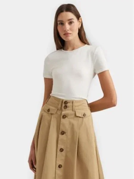 Lauren Ralph Lauren Tricou Alb Slim Fit bej