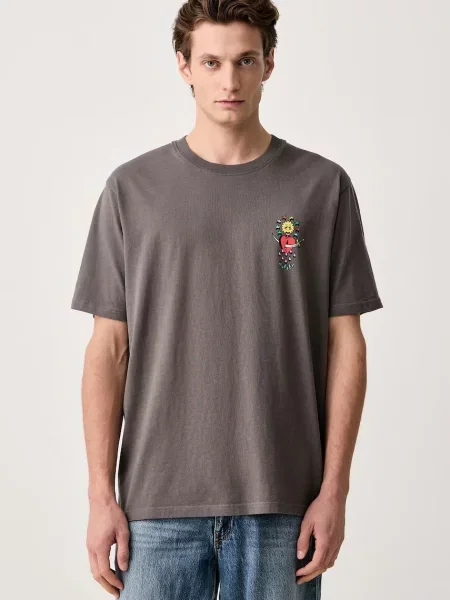 Hurley T-shirt oversize Etam Cat szara
