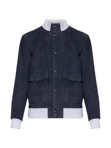 Кожено яке Eleventy синьо