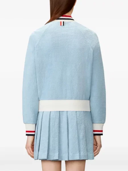 Geacă bomber Thom Browne cu dungi albastru