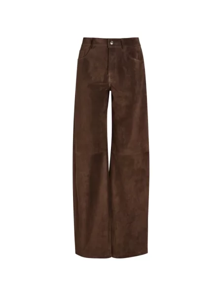 Spodnie Armarium zamszowe brązowe