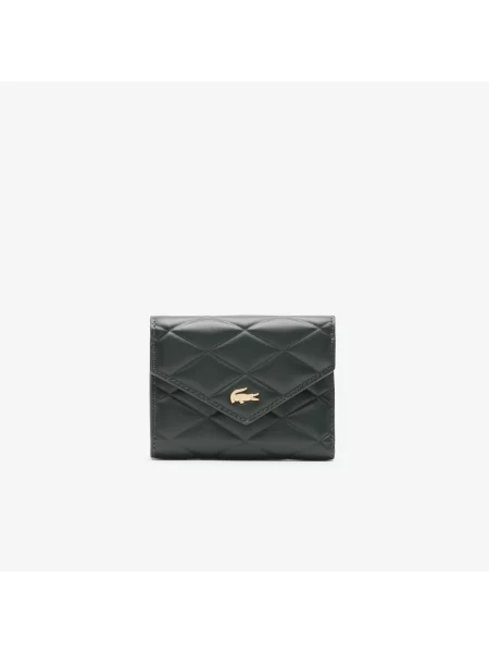 Lacoste Etui Na Karty Ze Wzorem Ciemnozielone zielony