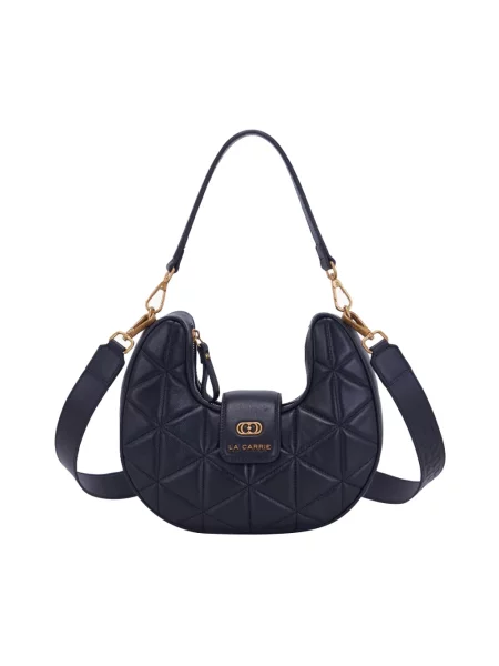 Torebka hobo La Carrie skórzana czarna