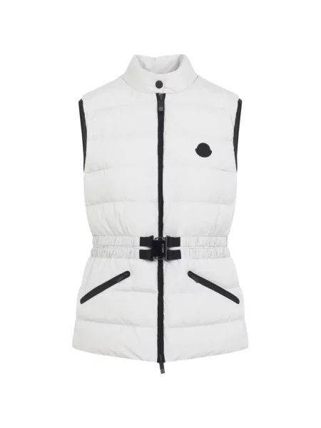 Matlasat cu centură vestă Moncler alb