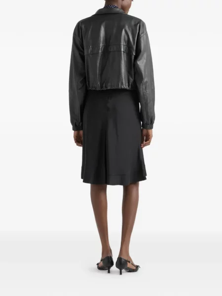 Geanta de piele Prada negru