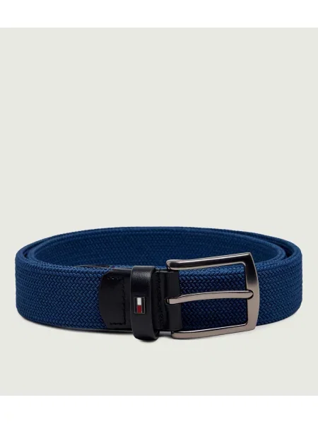 Tommy Hilfiger Curea Denton cu adaos de piele albastru
