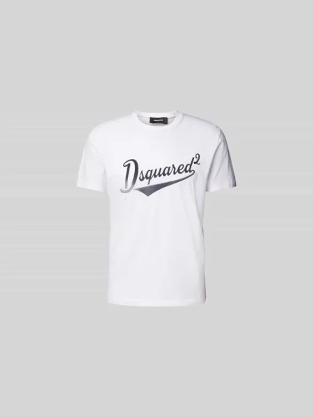 T-shirt z nadrukiem z logo Dsquared2 biała