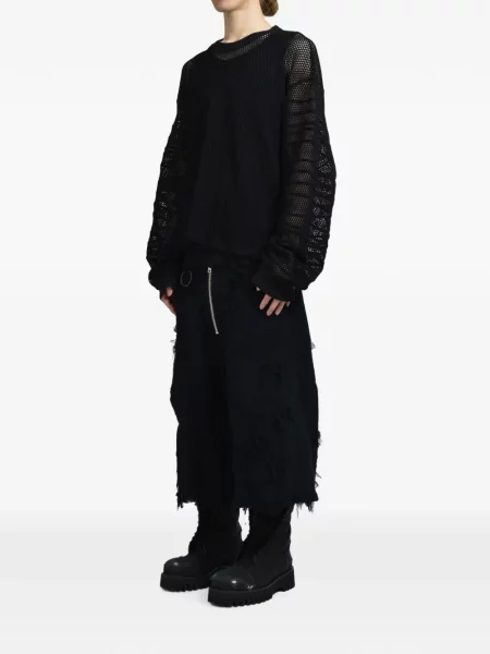 Lung tricou Filth plasă negru