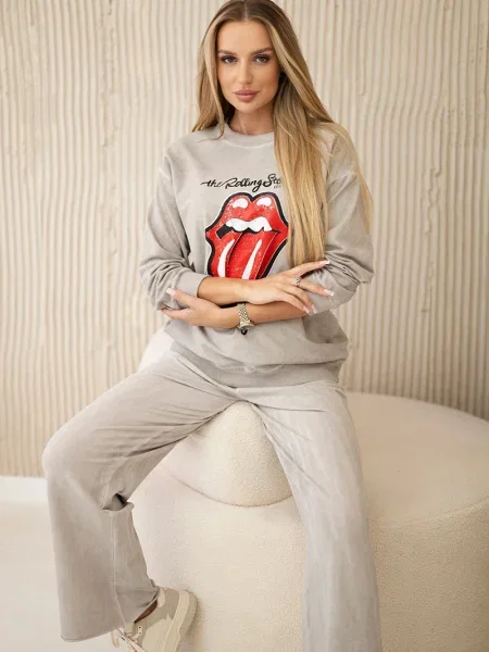 Pantaloni Kesi Włoski cu imagine bej