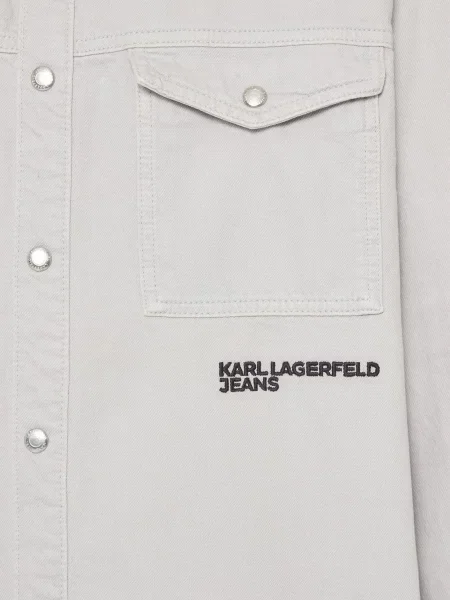 Джинсовая рубашка Karl Lagerfeld Jeans серая