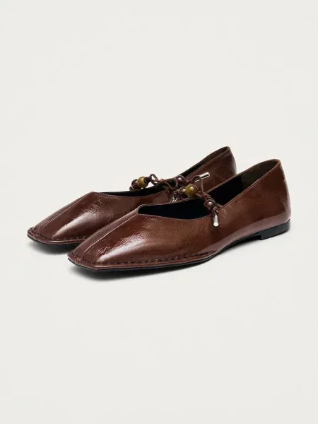 Alohas balerini din piele Sway maro