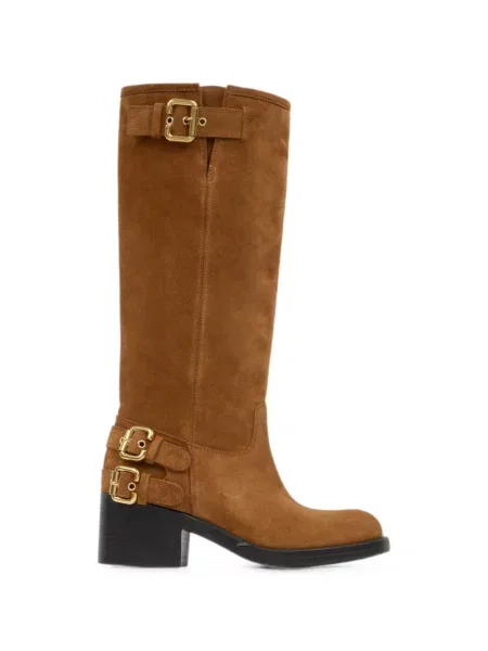 Botine Chloé cu cataramă maro