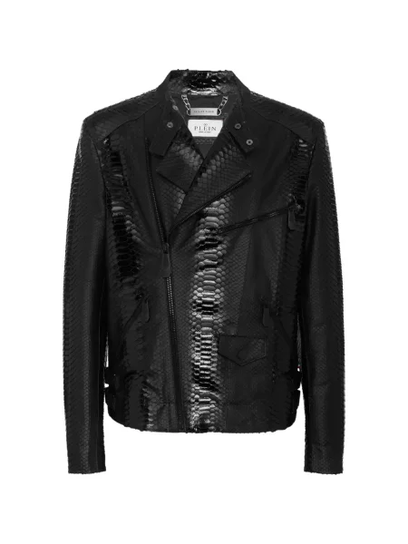 Geanta de piele Philipp Plein negru