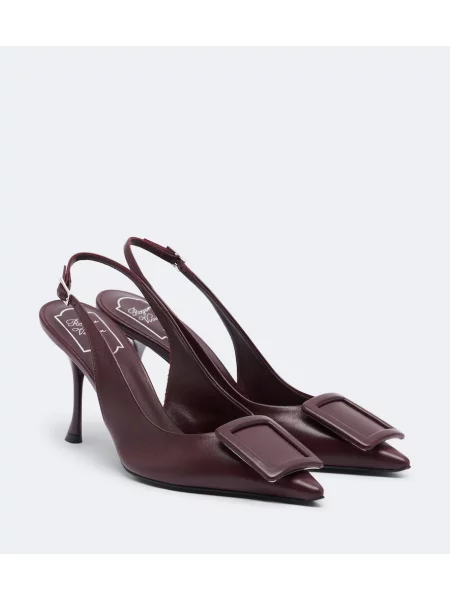 Pantofi cu toc Roger Vivier din piele slingback