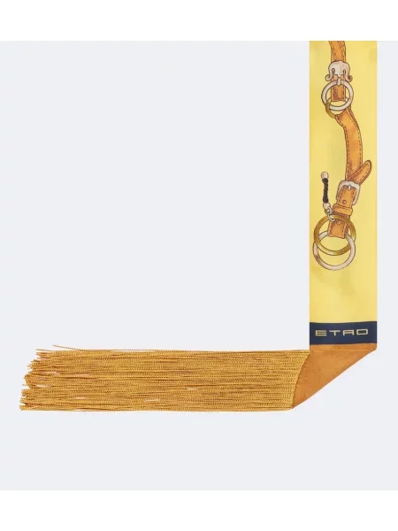 Fular Etro de mătase galben