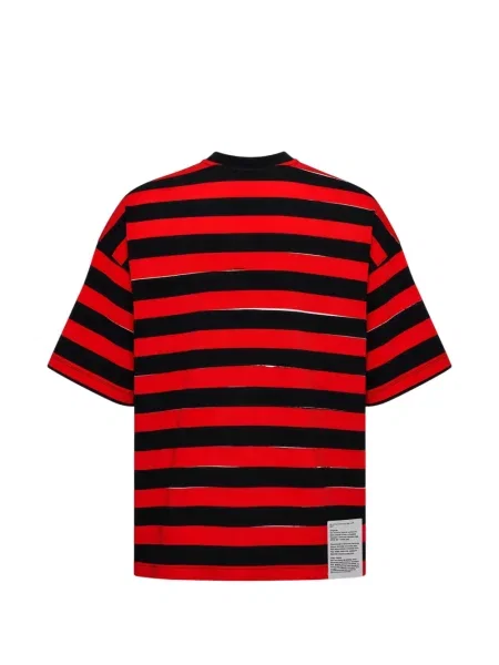 Tricou Blackjack cu dungi cu imagine roșu