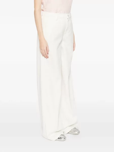 Blugi 7 For All Mankind cu picior lat alb
