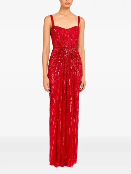 Rochie Jenny Packham cu paiete de costum roșu