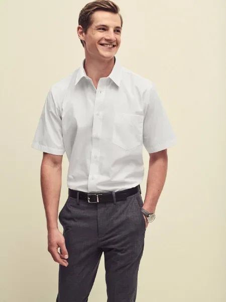 Poplínová košile Fruit Of The Loom bílá