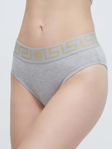Versace Класически дамски бикини Greca сив