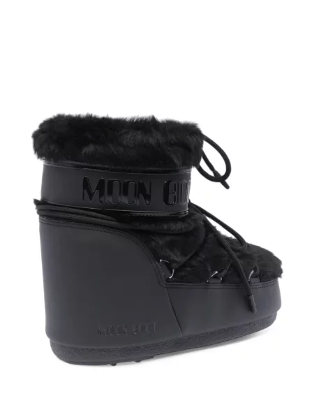 Botine Moon Boot cu șireturi din dantelă negru
