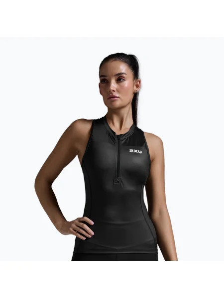 Tank top de ciclism pentru femei Core Tri Tank black/white alb