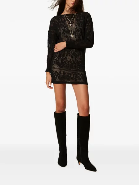 Scurt rochie Twinset tricotate negru