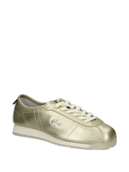 Sneakerși Lacoste din piele auriu