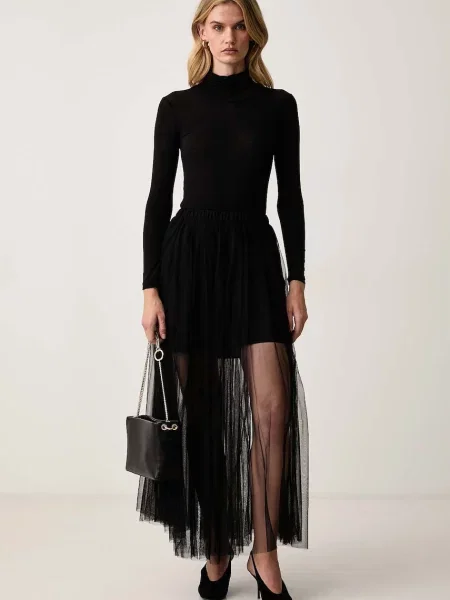 Tricou cu mânecă lungă Twinset negru
