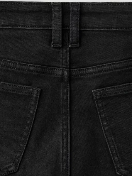 Dżinsy skinny ze średnim stanem black denim Kobieta 34 MANGO czarne