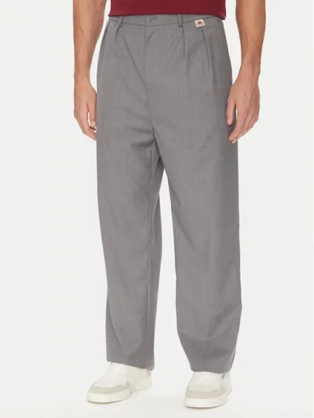 Hlače iz tkanine Kappa siva