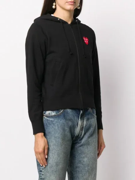 Kurtka Comme Des Garcons Play z kapturem czarna