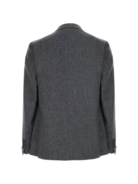 Sacou Tagliatore cu model herringbone gri