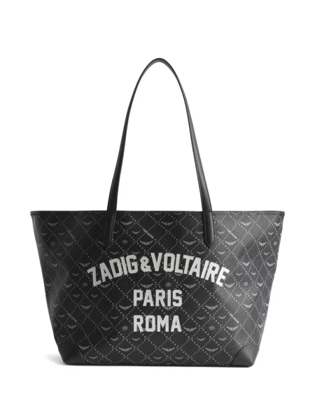 Geantă shopper Zadig&voltaire cu imagine negru