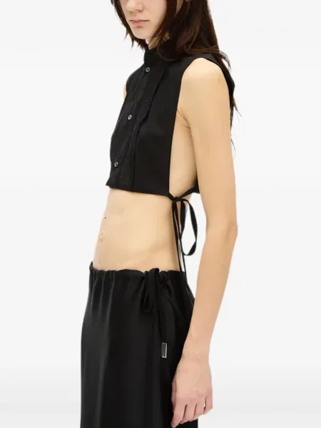 Αμανικας τοπ Ann Demeulemeester με δαντέλα μαύρο