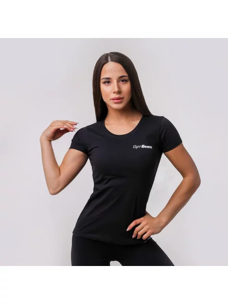Koszulka fitness slim Basic czarna