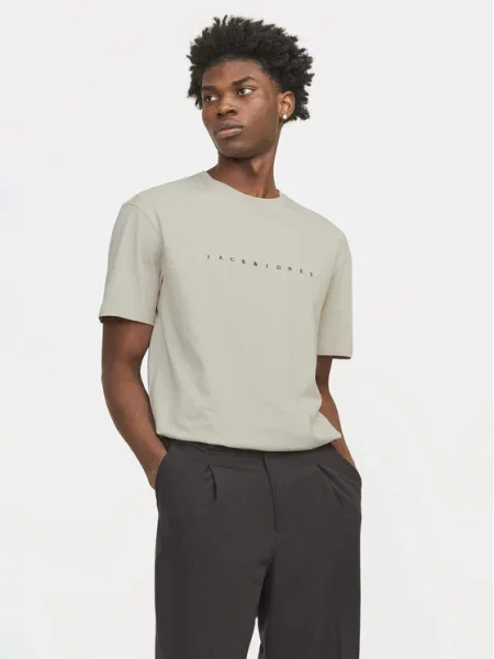 JACK & JONES Majica STAR / črna bež