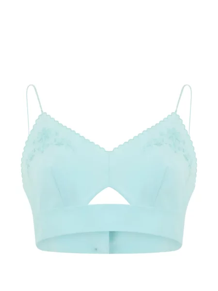 Top Alberta Ferretti cu model floral albastru