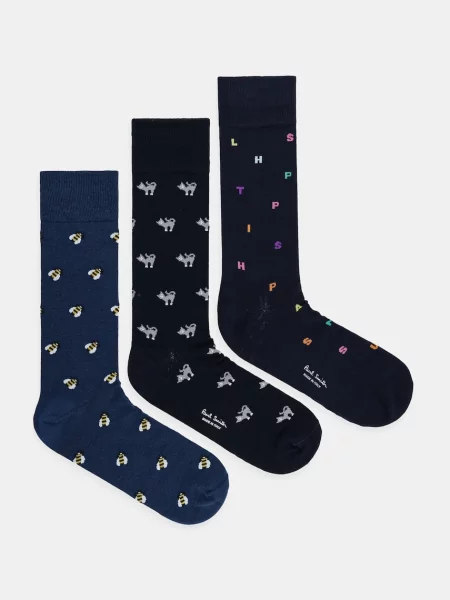 Чорапи Paul Smith 3 чифта мъжки тъмносиньо