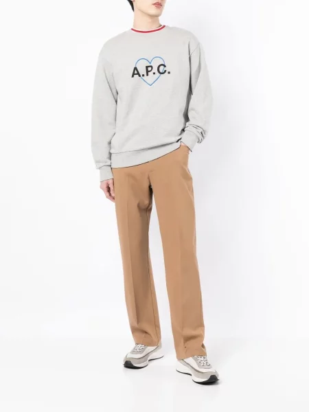Raštuotas džemperis A.p.c. pilka