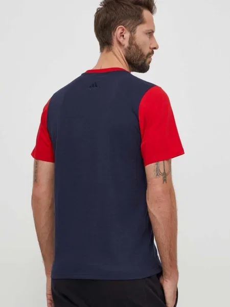 Tričko adidas tmavomodrá s potiskem