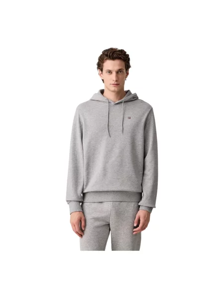 Bluza z kapturem Napapijri z kapturem szara