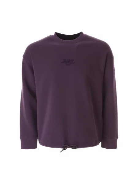 Bluza Emporio Armani Ea7 z logo fioletowa