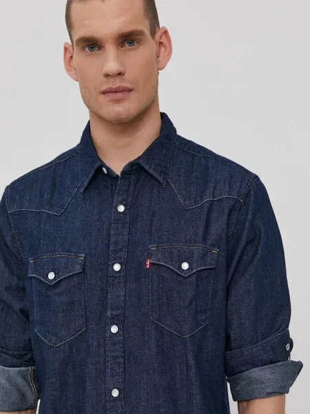 Levi's ing férfi galléros sötétkék regular kék