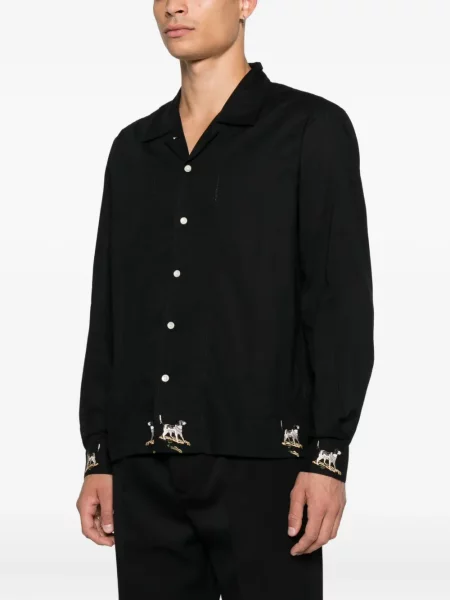 Cămașă Bode cu broderie negru